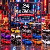 Zenkai 24 Days of JDM Legends advent calendar with die-cast toy cars