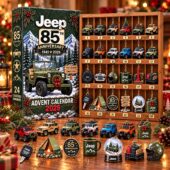 Jeep 85th Anniversary 2026 advent calendar with 24 collectible vehicle ornaments from TheStripedcat