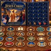24-day Jesus Christ Bible advent calendar by TheStripedcat featuring decorative ornaments.