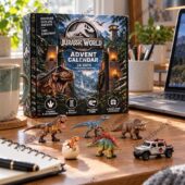 Jurassic World 24 Days Prehistoric Surprises Advent Calendar 2026 2 Jurassic World Advent Calendar with dinosaur figures at TheStripedcat