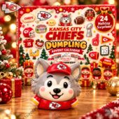 Kansas City Chiefs themed holiday advent calendar with 24 surprises from TheStripedcat