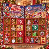 Kansas City Chiefs x Scooby Doo Christmas Advent Calendar 2 Kansas City Chiefs Scooby-Doo 24-piece Christmas advent calendar collector set