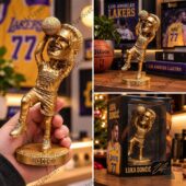 Luka Doncic Los Angeles Lakers gold basketball figure