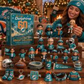 Miami Dolphins 60th Anniversary advent calendar set with collectible figures and merchandise by TheStripedcat.