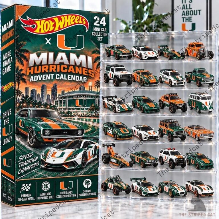 Hot Wheels Miami Hurricanes 24-piece die-cast car advent calendar set by TheStripedcat.
