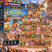 Miami Hurricanes x SpongeBob SquarePants Christmas advent calendar 24 figure set from TheStripedcat