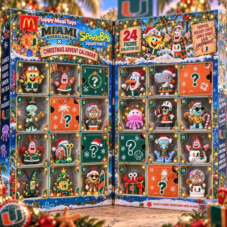 Miami Hurricanes SpongeBob SquarePants Christmas advent calendar toy set