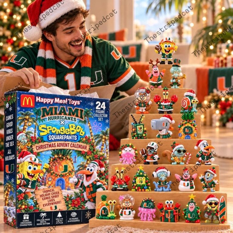 Miami Hurricanes SpongeBob SquarePants Christmas advent calendar toy set