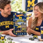 Michigan Wolverines Hot Wheels advent calendar displayed by fans.