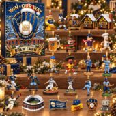 Milwaukee Brewers holiday countdown calendar with team-themed ornaments from TheStripedcat