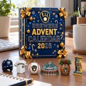 Milwaukee Brewers Advent Calendar 2026 2 Milwaukee Brewers 2026 baseball advent calendar with miniature team ornaments