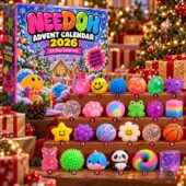 NeeDoh 2026 Christmas advent calendar with 24 sensory squish toys from TheStripedcat