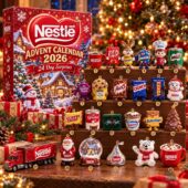 Nestle 2026 Advent Calendar with 24 collectible brand ornaments from TheStripedcat
