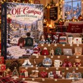 Off-Campus 2026 Advent Calendar from TheStripedcat featuring 24 romantic winter-themed gifts.