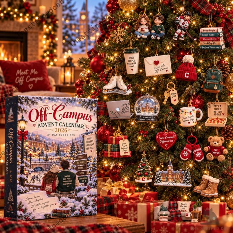 Off-campus Advent Calendar 2026 24 Day Surprises 4 Off-Campus 2026 advent calendar gift set with collectible miniature university-themed ornaments