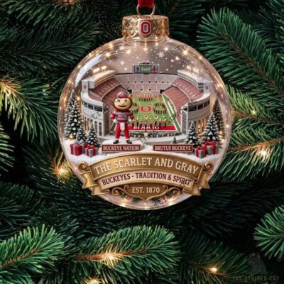 Ohio State Buckeyes Football Stadium Christmas Ornament