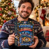 Man holding an Oklahoma City Thunder 80th Anniversary Holiday Advent Calendar 2026