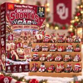 Oklahoma Sooners 24-piece Christmas advent calendar toy set from TheStripedcat.