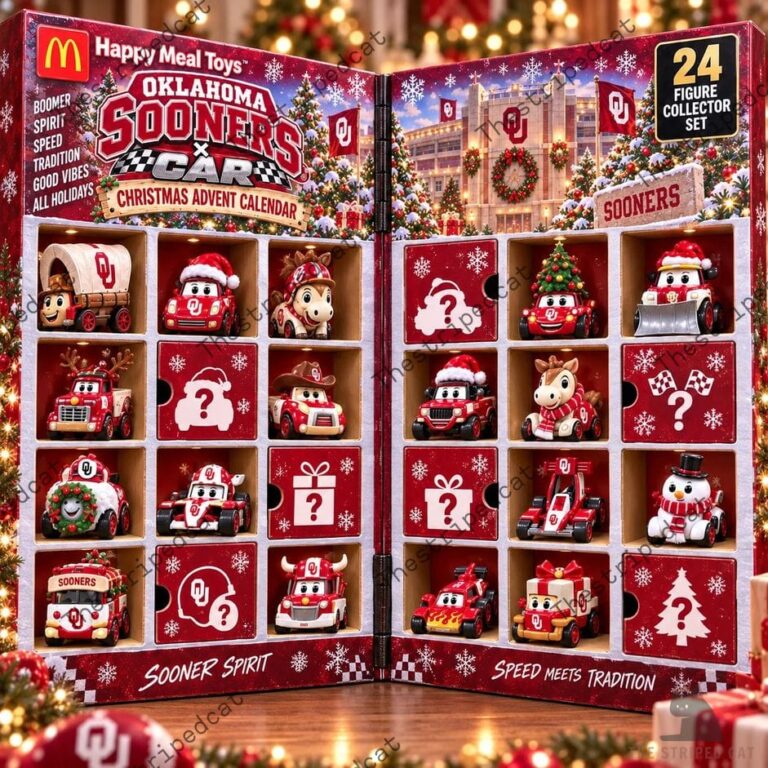 Oklahoma Sooners x Car Christmas Advent Calendar 3 Oklahoma Sooners McDonald's Christmas Advent Calendar 24-figure set by TheStripedcat