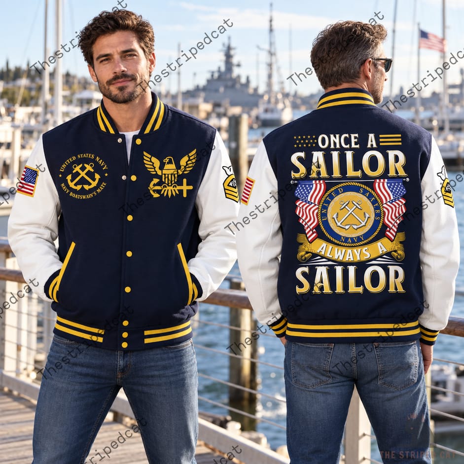 Once a Sailor, Always a Sailor US Baseball Jacket Once a Sailor, Always a Sailor US Baseball Jacket