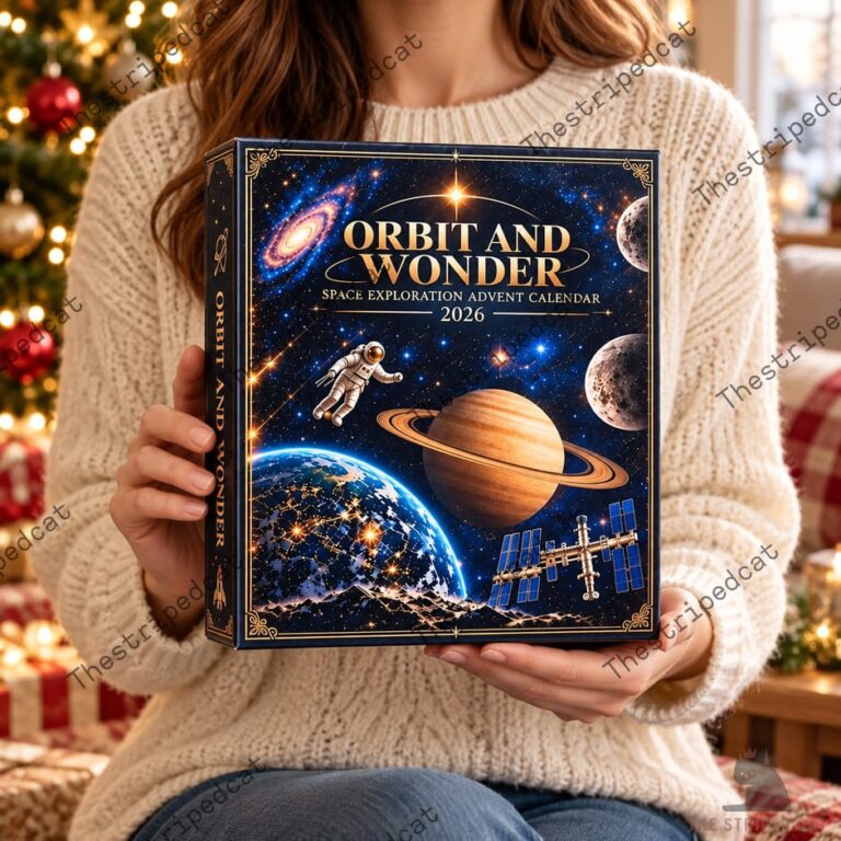 Person holding Orbit and Wonder 2026 space exploration advent calendar