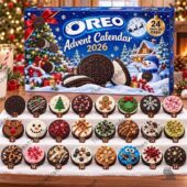 Oreo Christmas Advent Calendar 2026 Holiday 3 2026 Oreo Christmas advent calendar with 24 festive decorated sandwich cookies from TheStripedcat.