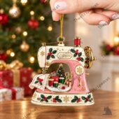 Personalized Sewing Machine Christmas Acrylic Ornament