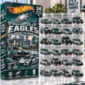 Philadelphia Eagles Hot Wheels Advent Calendar with 24 mini die-cast collector cars