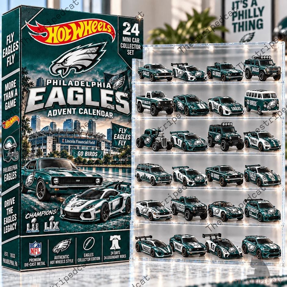 Philadelphia Eagles Custom Hot Wheels Advent Calendar 2026 – 24