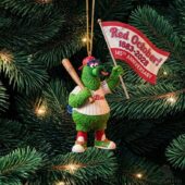 Philadelphia Phillies Phillie Phanatic Red October Christmas Ornament