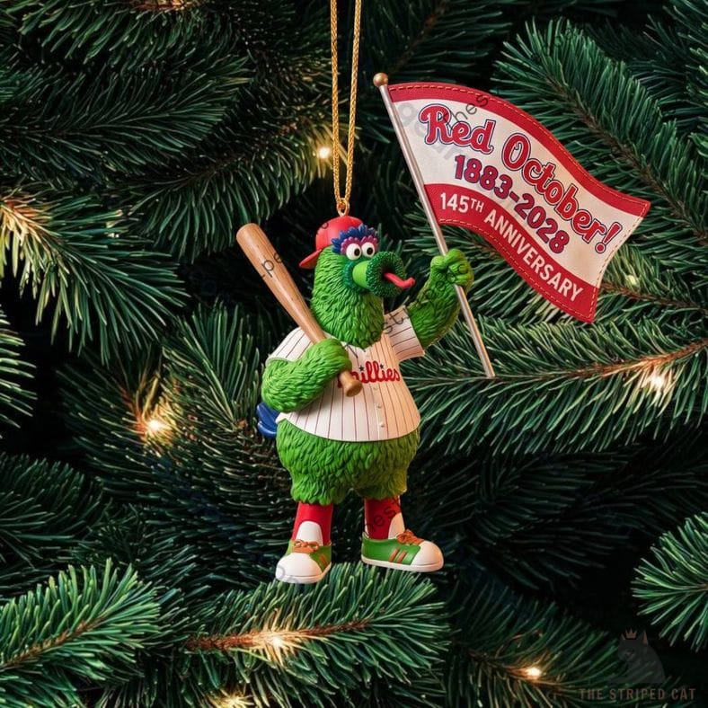Philadelphia Phillies Phillie Phanatic Red October Christmas Ornament Philadelphia Phillies Phillie Phanatic Red October Christmas Ornament