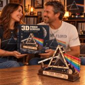 Pink Floyd Prism Echoes Figure 1 Couple with Pink Floyd 3D Prism Echoes wooden model kit by TheStripedcat.