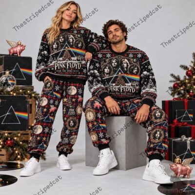 Pink Floyd Prism Holiday Portrait Sweater and Jogger Pants Set