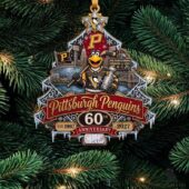 Pittsburgh Penguins 60th Anniversary Tree Christmas Ornament