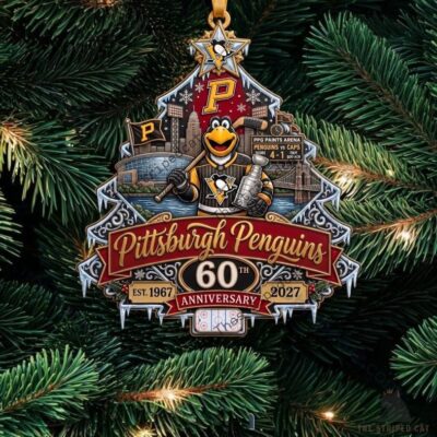 Pittsburgh Penguins 60th Anniversary Tree Christmas Ornament