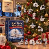 Rad Tech Machines advent calendar with miniature medical imaging ornaments from TheStripedcat