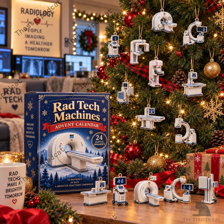 Rad Tech Machines advent calendar with miniature medical imaging ornaments from TheStripedcat