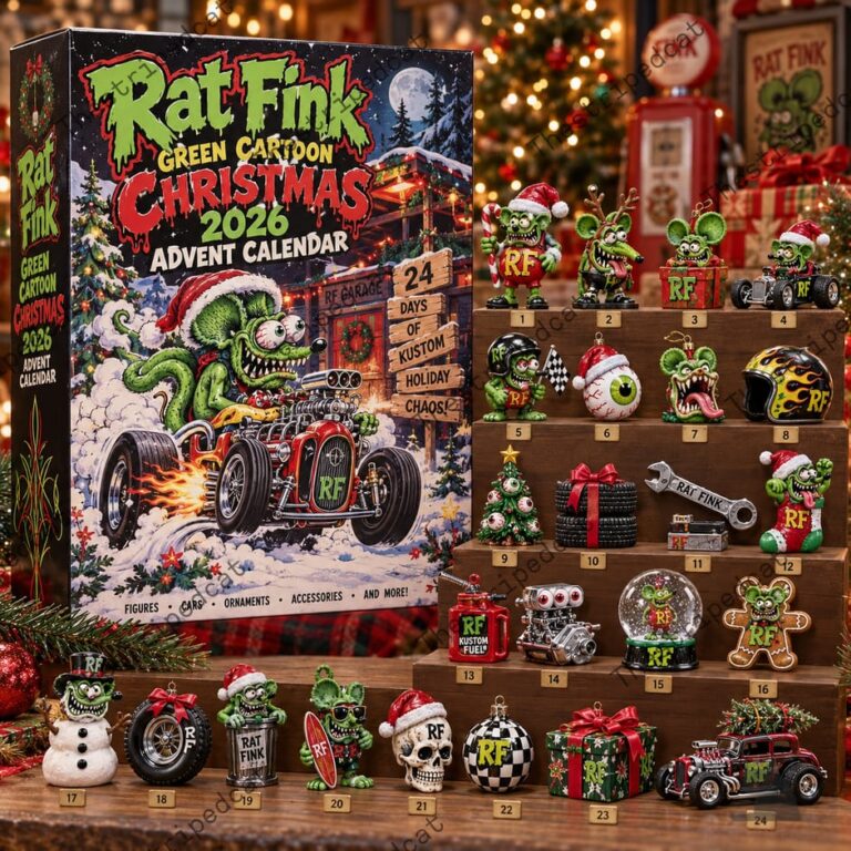 Rat Fink Green Cartoon Christmas 2026 Advent Calendar