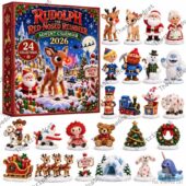 Rudolph the Red-Nosed Reindeer 2026 advent calendar with 24 mini collectible figures.