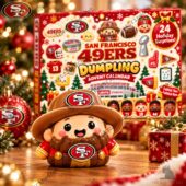 San Francisco 49ers themed advent calendar with a collectible figure by TheStripedcat.