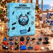 Scuba Diving Advent Calendar with 24 surprise ocean-themed keychains