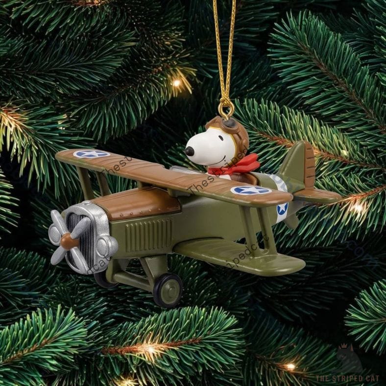 Snoopy Flying Ace Fighter Biplane Christmas Ornament Snoopy Flying Ace Fighter Biplane Christmas Ornament