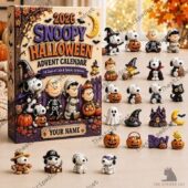 2026 Snoopy Halloween Advent Calendar with character figurines