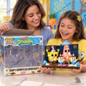 Mother and daughter playing with Spongebob Squarepants Goofy Goober Ice Cream Party playset.