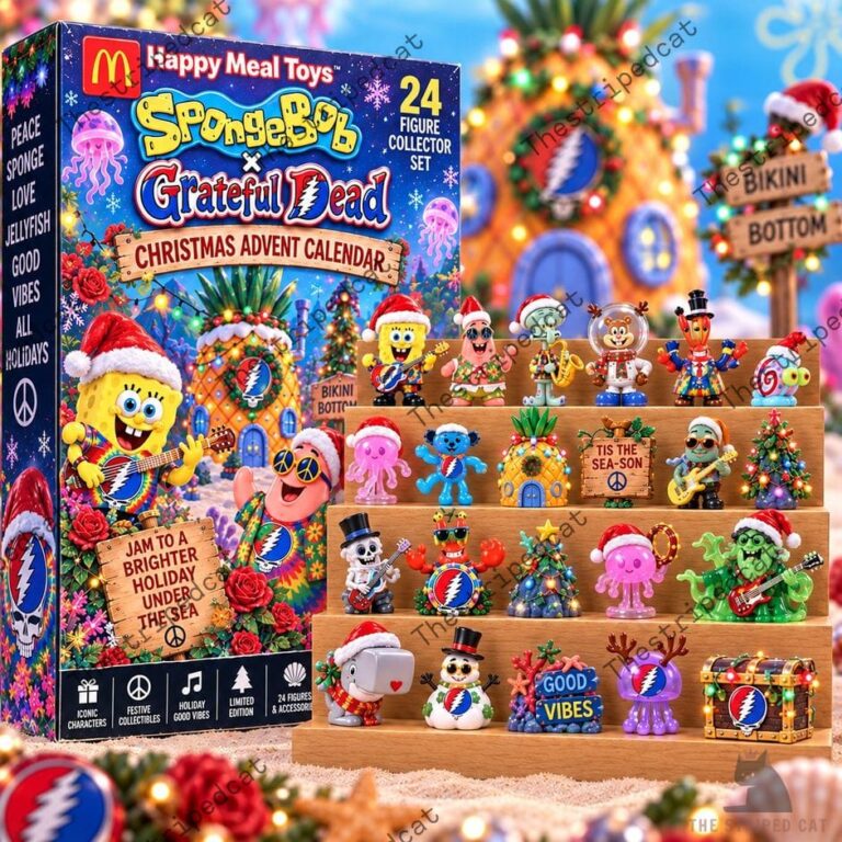 SpongeBob SquarePants and Grateful Dead themed Christmas advent calendar toy set
