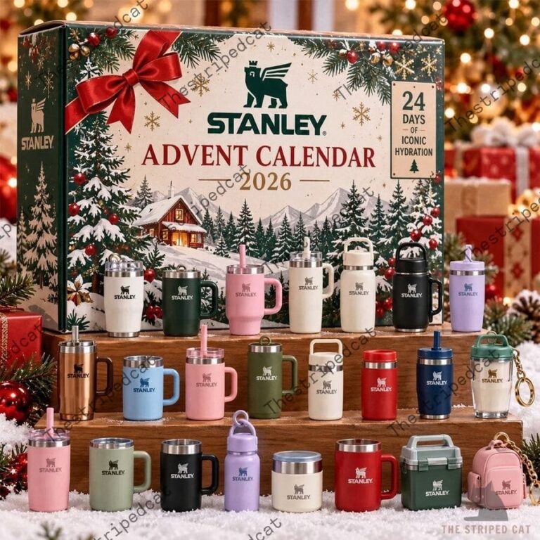 Stanley 2026 Advent Calendar featuring 24 hydration items