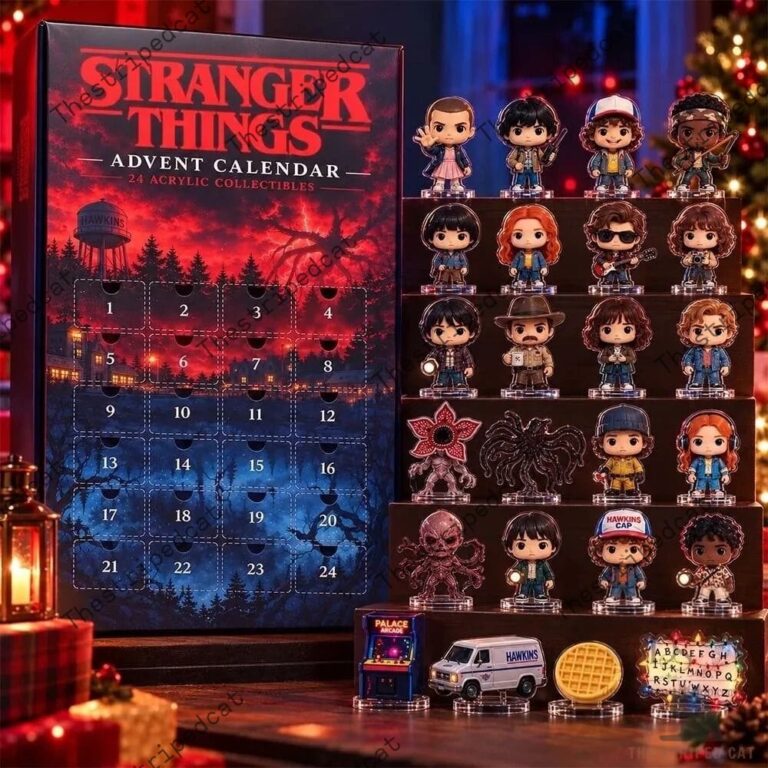 Stranger Things 24-day countdown calendar with acrylic character collectibles from TheStripedcat.