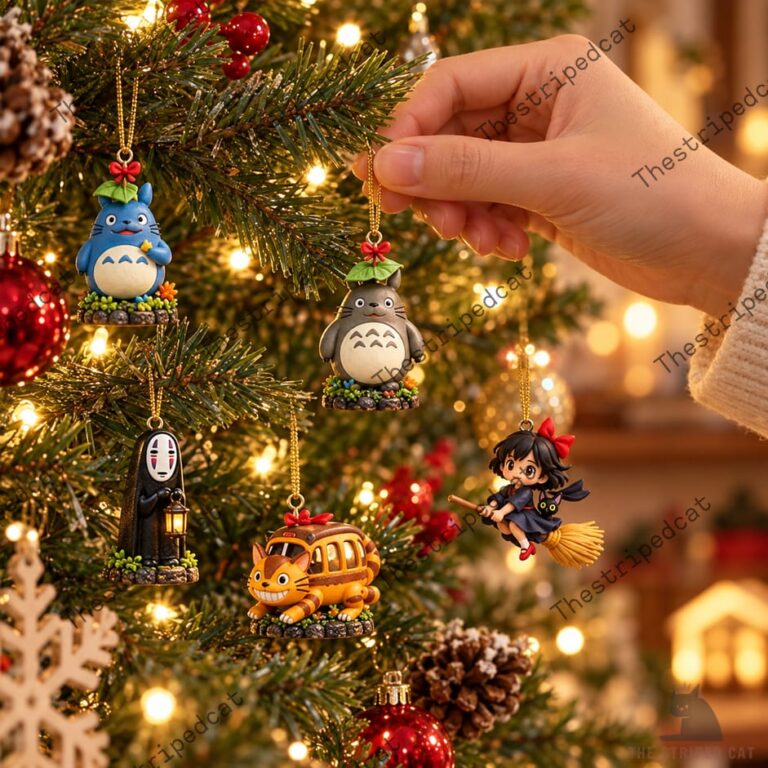Studio Ghibli character Christmas tree ornaments by TheStripedcat