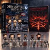 Supernatural Hunters 2026 advent calendar with collectible figures and demon-hunting gear
