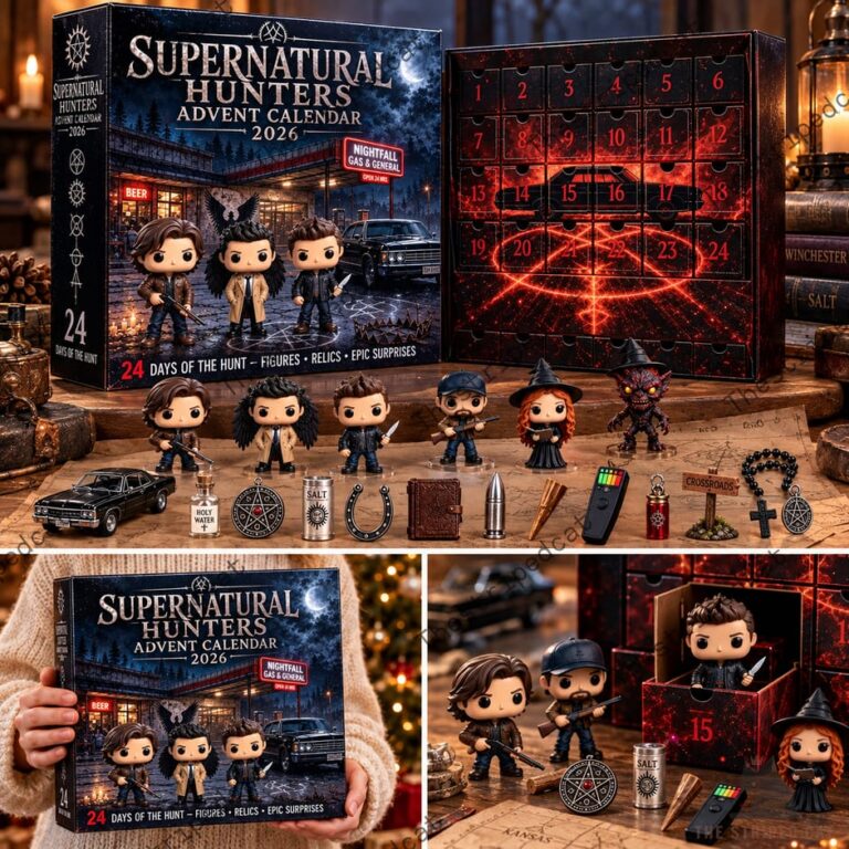Supernatural 2026 advent calendar featuring mini figures and show-inspired relics.